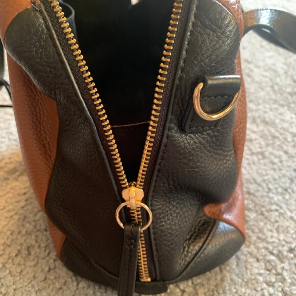 FOSSIL BROWN & BLACK SYDNEY SATCHEL - Picture 6 of 10